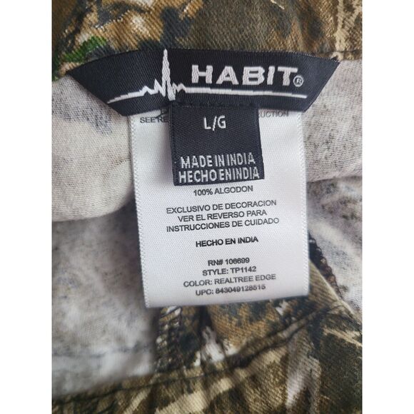 Habitat Brown Camo Print Hunting Pants Large Mens Realtree Edge Straight Leg - Picture 6 of 6